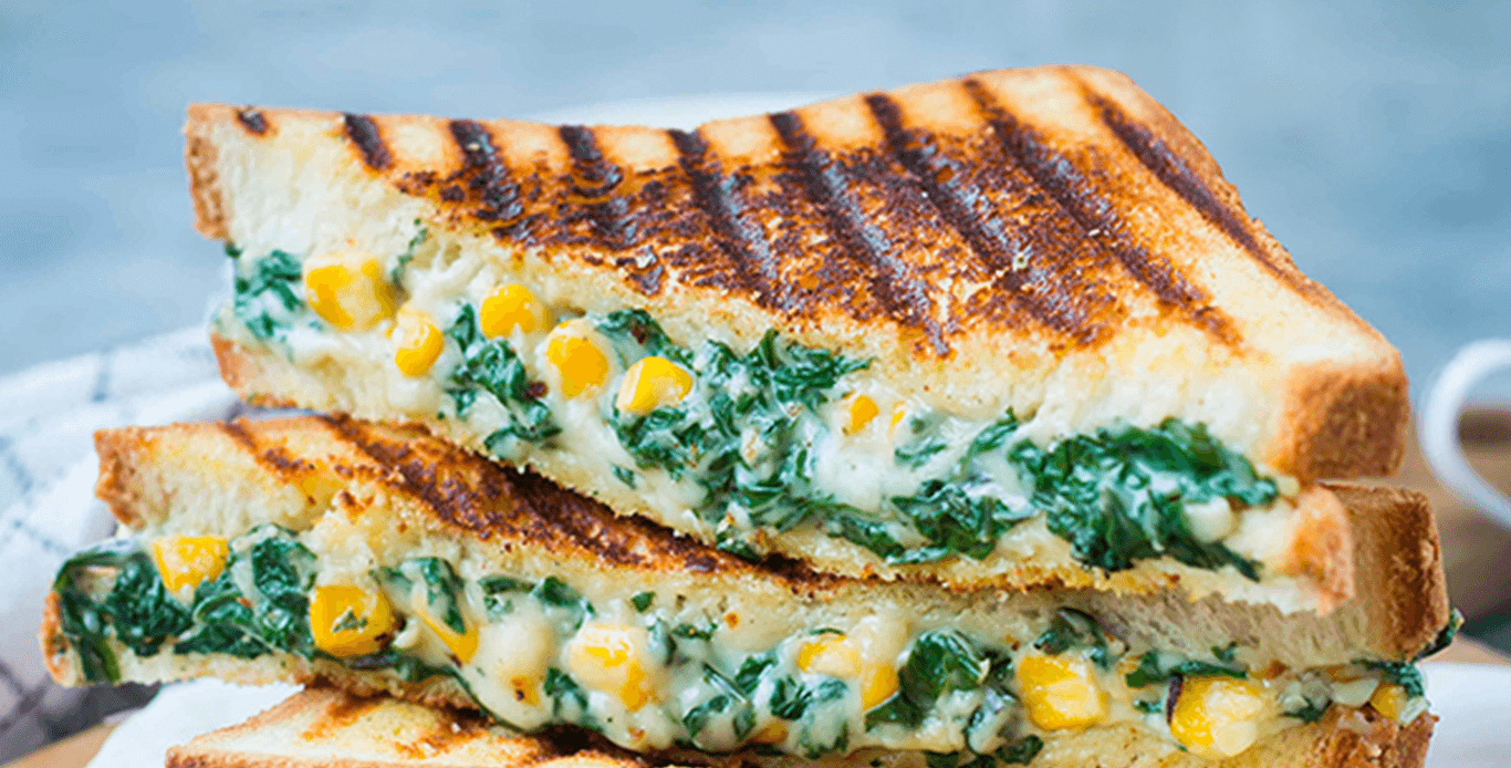 SPINACH CORN grilledSANDWICH 