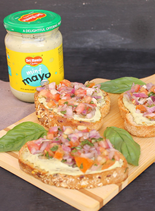 Tomato Onion Bruchetta Mint Mayo