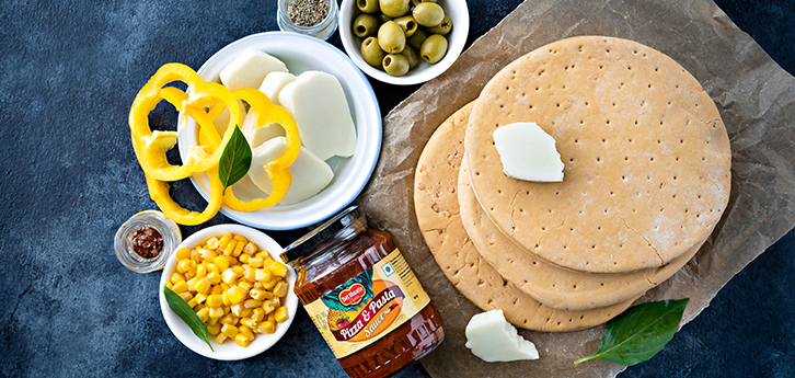 Del Monte Olive & Corn Pizza  Recipe