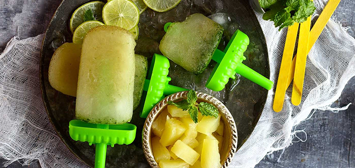 Del Monte Pineapple and Mint Popsicles  Recipe