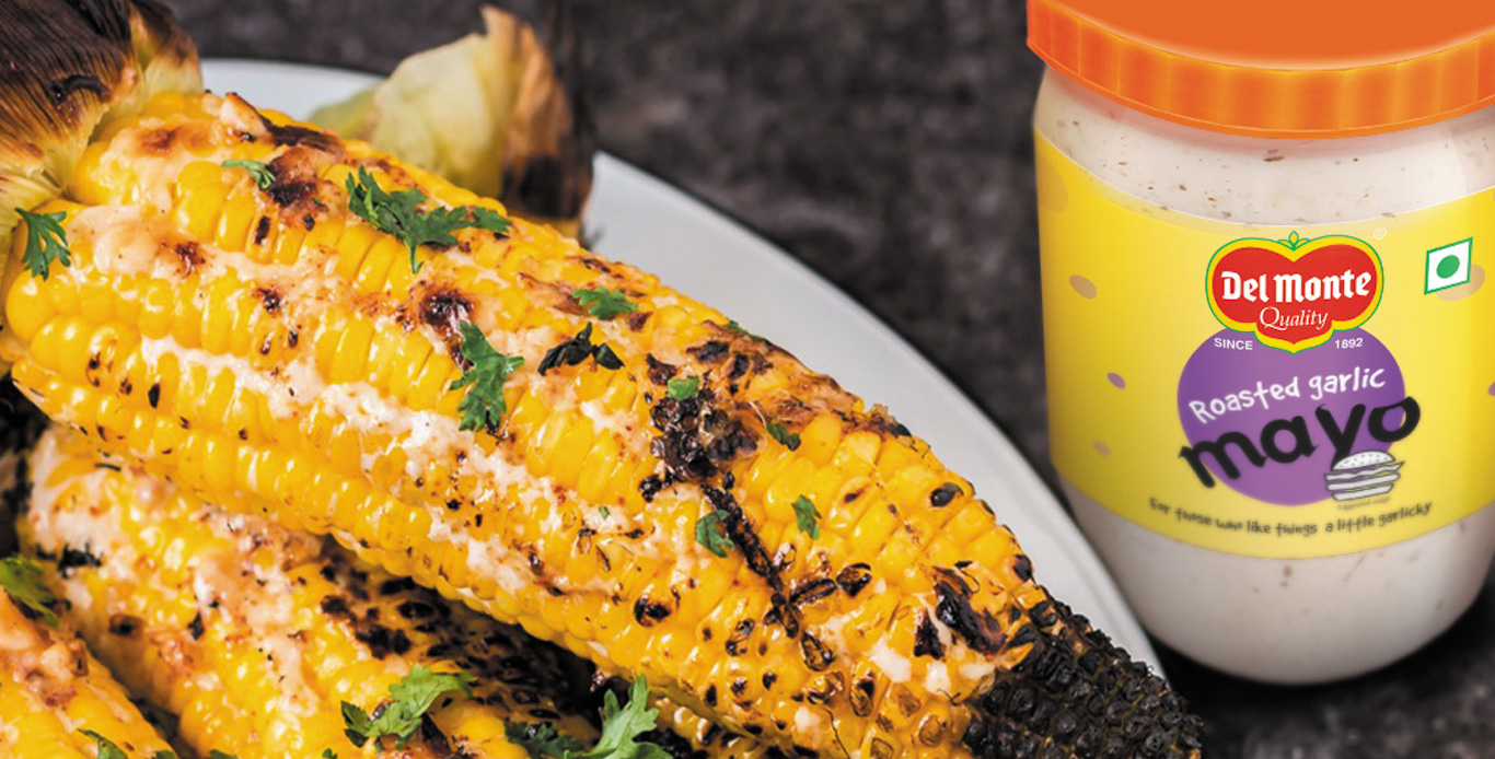 Mexican Grilled Corn With Roasted Garlic Mayo 