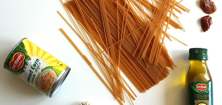 Del Monte Whole Wheat Spaghetti with Creamy Sweet Corn Sauce  Recipe
